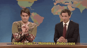 bill hader hobo cops GIF by Saturday Night Live