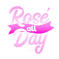 thebubblebusco wine drinking rose all day sip sip hooray Sticker