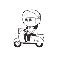 TandukPutih ride riding motor otw Sticker