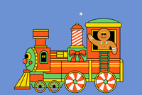 Merry Christmas Train GIF