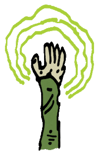 Hand Touching Sticker