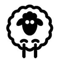 sheep looking Sticker by 43einhalb