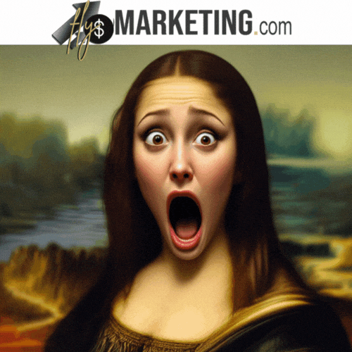 Mona Lisa Wow GIF by FlySMarketing.com