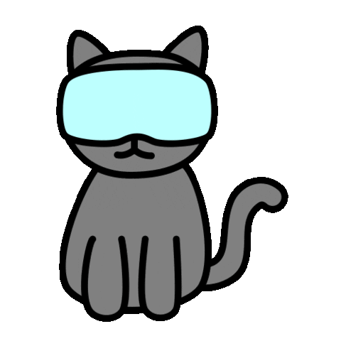 Virtual Reality Cat Sticker