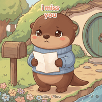 Miss You Cute Otter GIF by Ollie & Lou