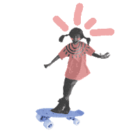 Pippi Longstocking Skate Sticker by violeta.exa