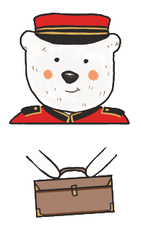 Bear Suitcase Sticker by Rhiannon Kate