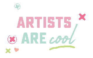 Art School Hearts Sticker by Anders Ruff Workshop