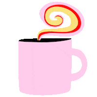pursuingpretty pink coffee mom monday Sticker