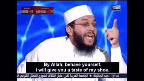 Matt110725 memri tv memri memri tv shoe by allah behave yourself GIF