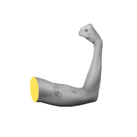 comomag giphyupload power tattoo muscle Sticker