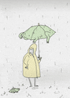 My_E animation bird rain stare GIF