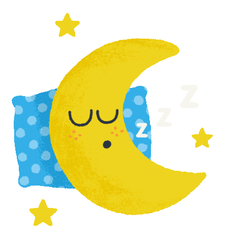 Tired Good Night Sticker by Mauro Gatti