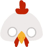 Chicken Mask Sticker by zartmintdesign