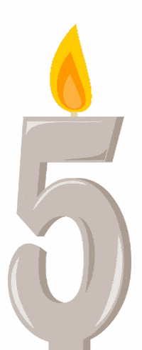 Flickering Five Years GIF