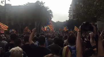 Barcelona Crowd Cheers as Catalan Parliament Votes for Independence
