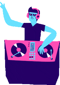 Wittyboy music dj alpha turntable Sticker