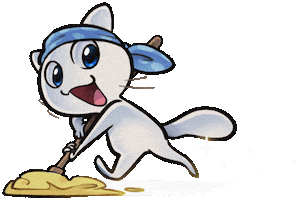 Work Sparkle Sticker by Créu Cat