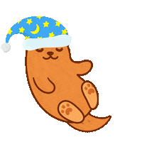 ChillOtterCo animals chill sleepy goodnight Sticker