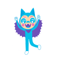 nanaiicl happy anime kawaii bat Sticker