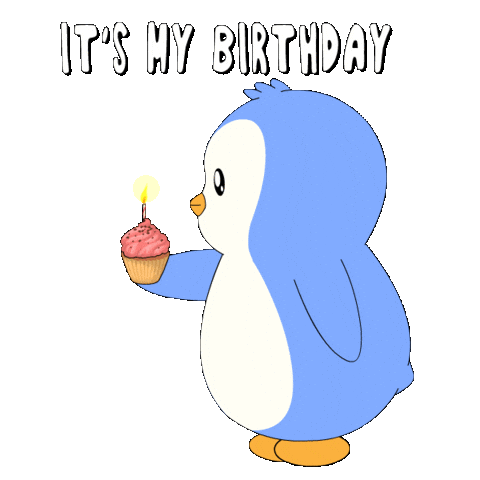 Happy Birthday Celebration Sticker by Pudgy Penguins