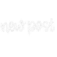 New Post White Aesthetic Sticker
