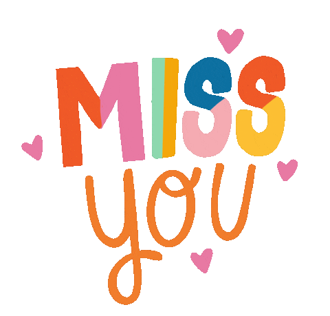 Miss You Hearts Sticker