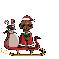 Dog Christmas Sticker by TEHZETA