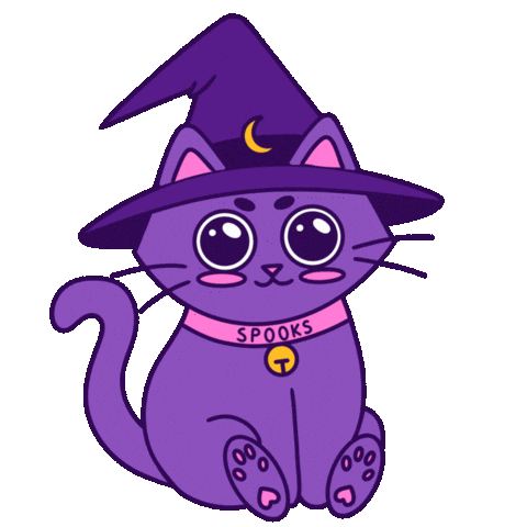 Suspicious Witch Sticker by Spooks The Cat
