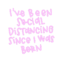 lizmakesthings pink quarantine social distancing social distance Sticker