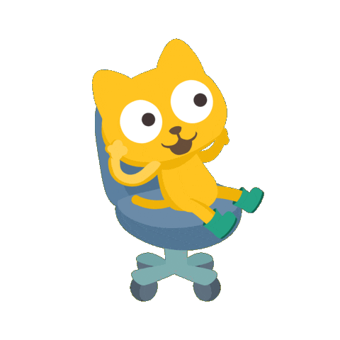 Cat Spin Sticker by Studycat language learning for kids