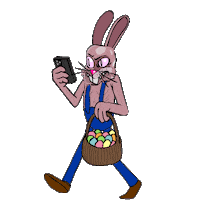 Easter Bunny Love Sticker by Zachary Sweet