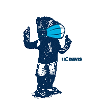 Wear A Mask Gunrock Sticker by UC Davis