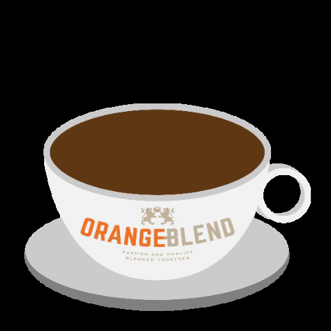 OrangeBlend giphygifmaker coffee cup de GIF