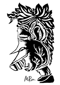 black and white art GIF by Miron