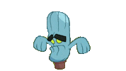 Sad Cactus Sticker by Om Nom