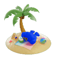 Beach Vee Sticker by Generation Visa