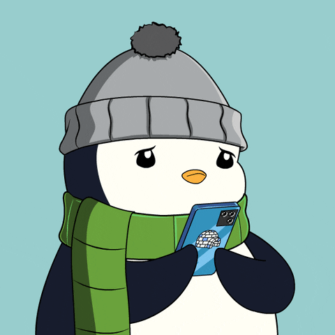 Text Phone GIF by Pudgy Penguins