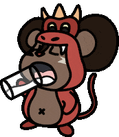 milk drinking Sticker by Sqkii