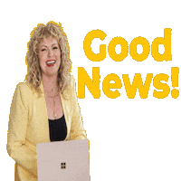 Happy Good News Sticker by Lincoln Goldfinch Law
