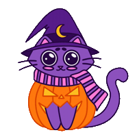 Trick Or Treat Halloween Sticker by Spooks The Cat