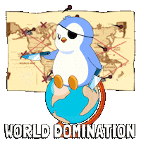 World Domination Crypto Sticker by Pudgy Penguins