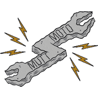 Illustration Lightning Sticker by Mutt Motorcycles