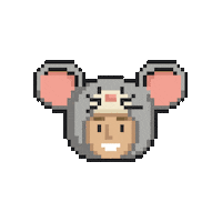 Costume Mouse Sticker by Leo