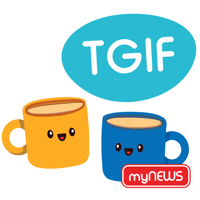 Cheers Mugs Sticker by myNEWSMY