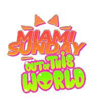 Miami Sunday Sticker by Cala Felice Beach Club