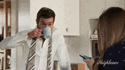 Neighbours drink tea drinking neighbours GIF