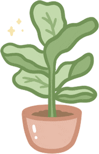 Grow Fiddle Leaf Sticker by Lavendaire