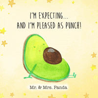 Avocado Pregnancy GIF by Mr. & Mrs. Panda