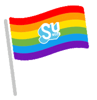UogSU lgbtq pride flag students union uogsu Sticker